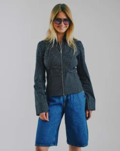 Cath check zip shirt