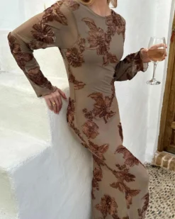 Floraic mesh dress