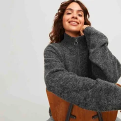 Jxevi zip cardigan knit