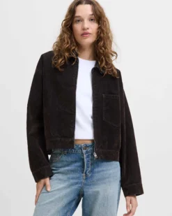 JXMIA FLOCK LS DENIM JACKET