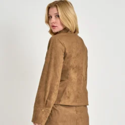 Leia faux suede shirt