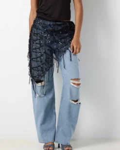 NMDAZZLE SEQUIN WRAP SKIRT
