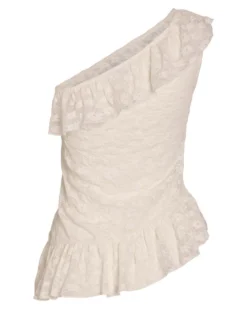 NMDEMI S/L LACE FRILL TOP