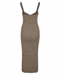 NMJUDY STRIPED MIDI DRESS