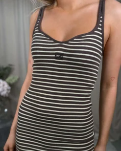 NMJUDY STRIPED MIDI DRESS