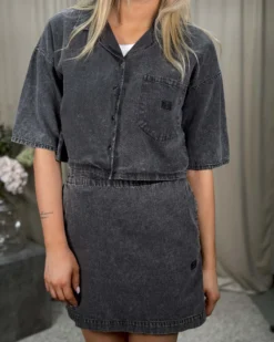 NMOREGON CROPPED DENIM SHIRT