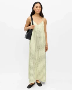 OBJCHILLI S/L LONG SLIP DRESS
