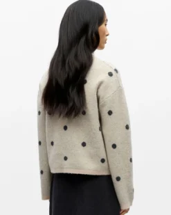 OBJDOTSY L/S LO KNIT PULLOVER