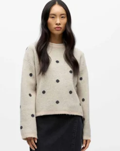 OBJDOTSY L/S LO KNIT PULLOVER