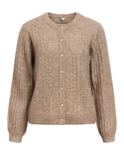 OBJFLORA KNIT BUTTON CARDIGAN
