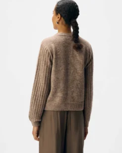 OBJFLORA KNIT BUTTON CARDIGAN