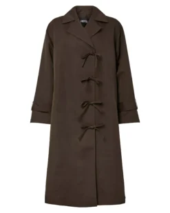 PCAGNES LS TIE TRENCHCOAT