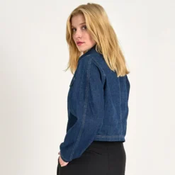 Pcfabia ls v-neck denim top