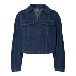 Pcfabia ls v-neck denim top