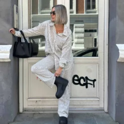 Purcathrine stripe shirt