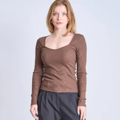 Purmynte heart neck blouse