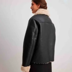 Pu teddy short jacket