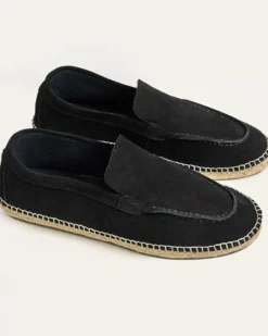 Suede espadrille loafer