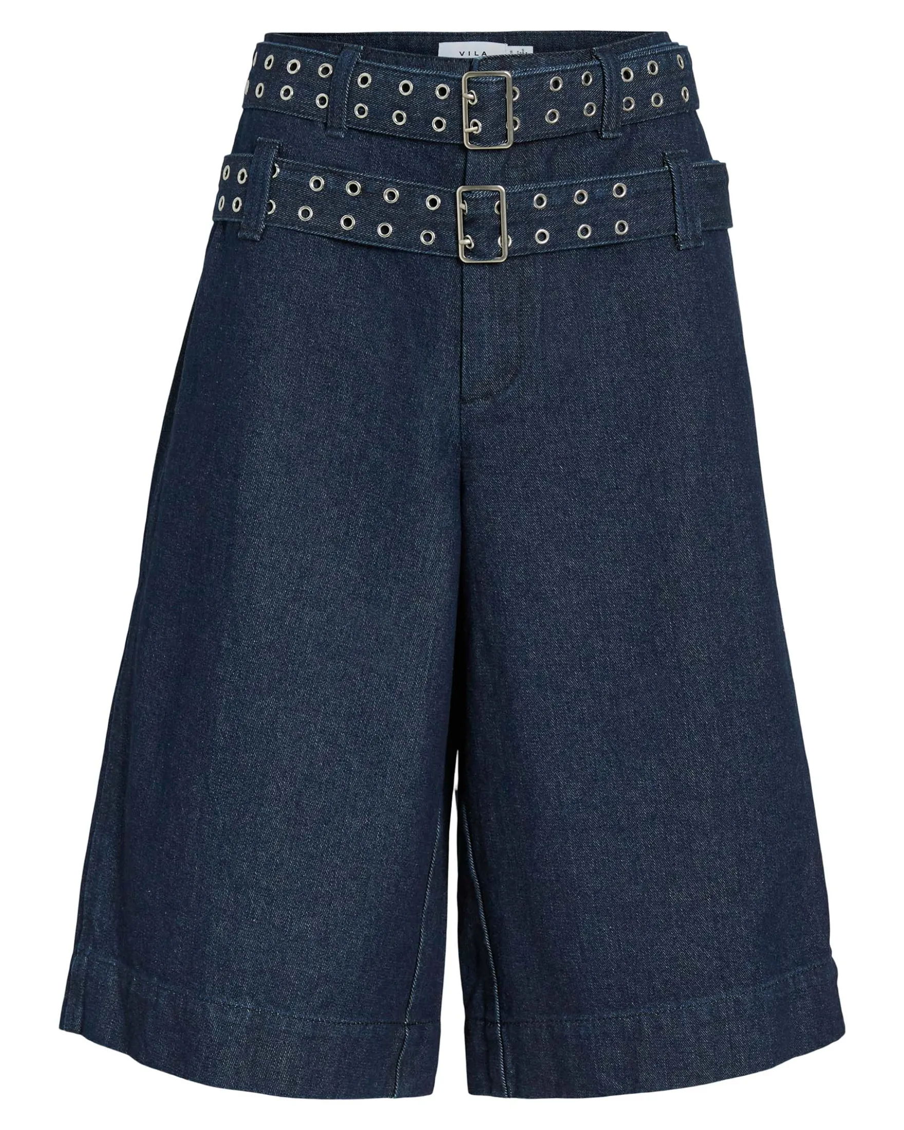 VIADONA BELTED DENIM SHORTS