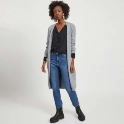 Viril long knit cardigan