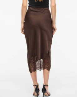 VISABEL HW MIDI LACE SKIRT