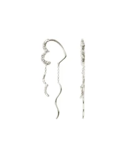 Wavy Sparkly Heart Earlines
